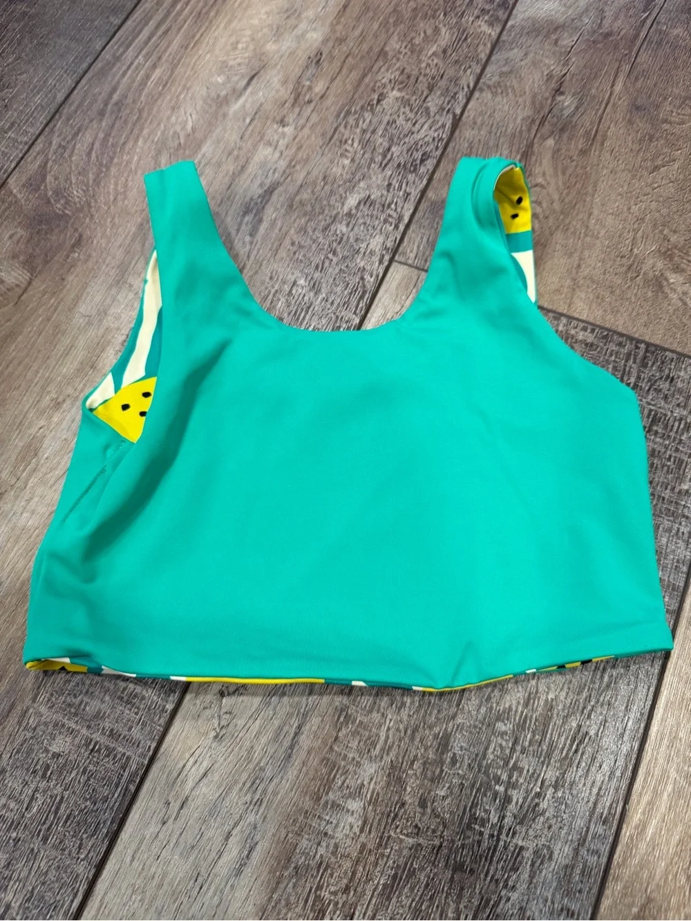 Hanna Andersson Reversible Bikini Lemon/Green Size 6-7